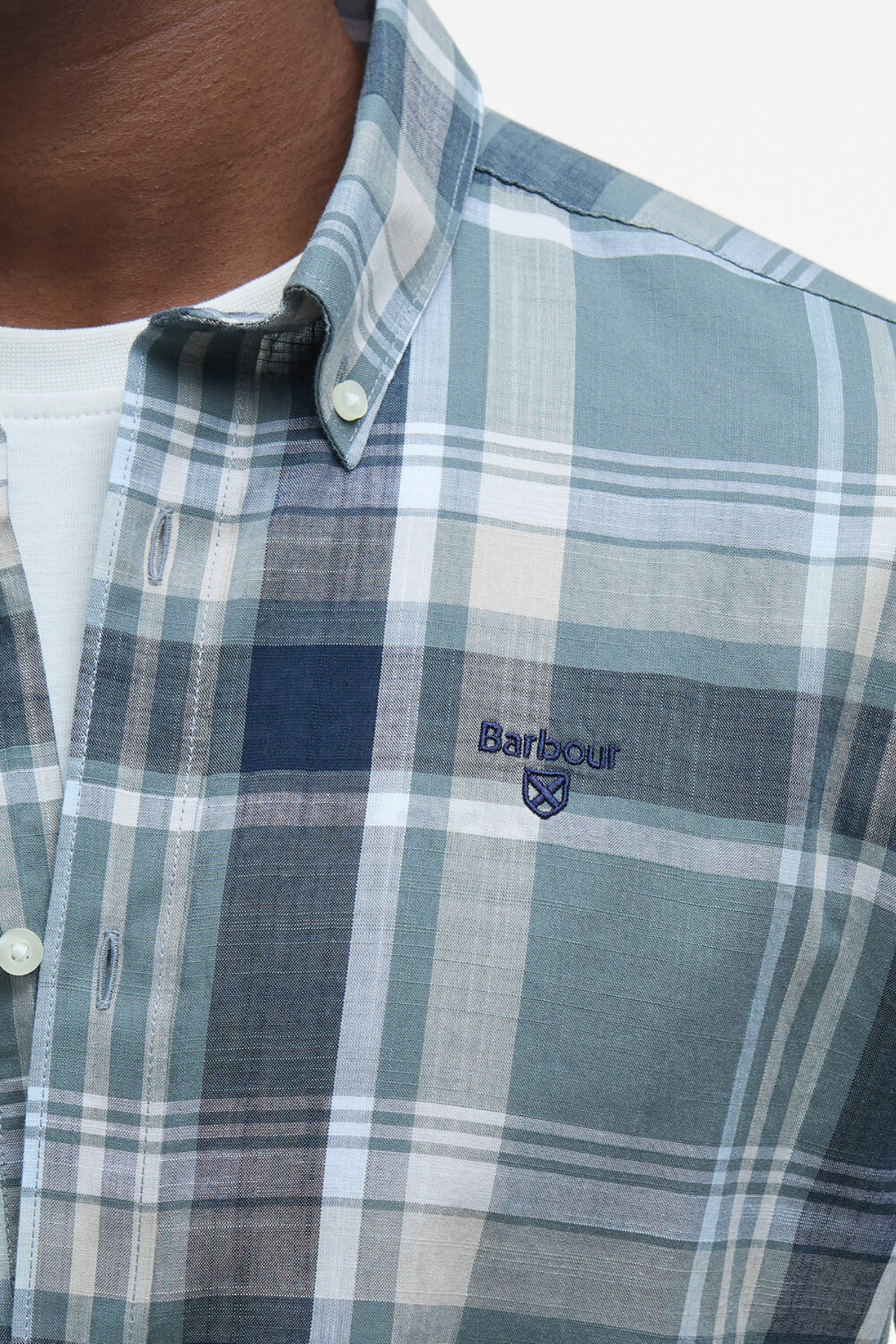 Barbour Kidd Tailored Gömlek TE31 Vintage Teal