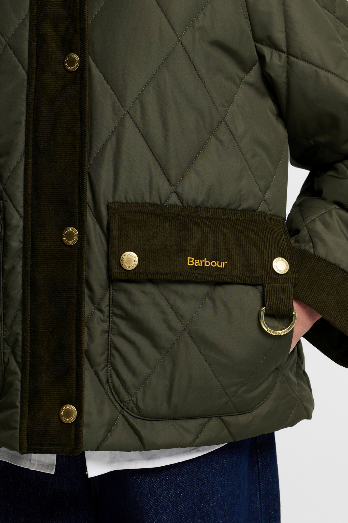 Barbour Kilnwick Kapitone Ceket OL71 Olive Shadow Classic
