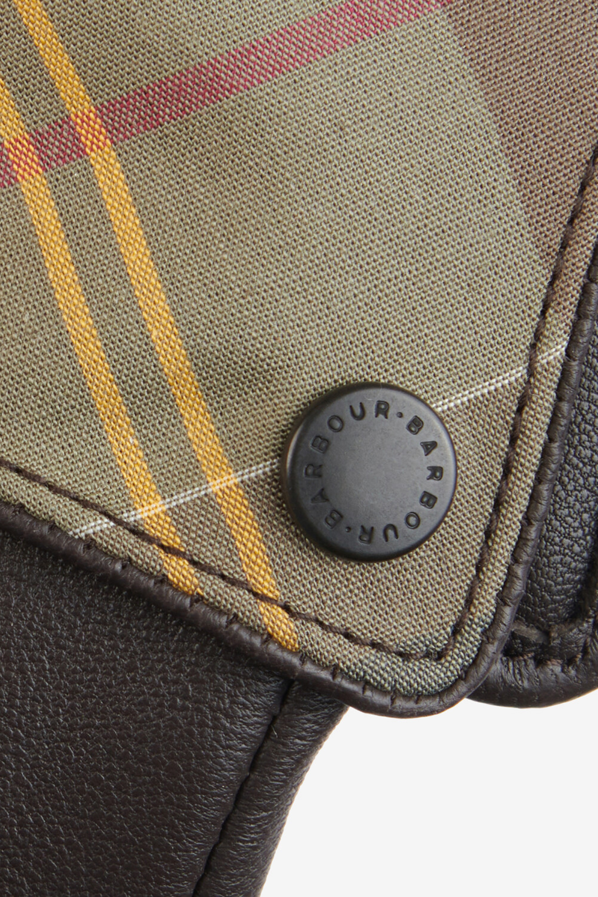 Barbour Lady Jane Leather Eldiven BR11 Choc Wıth