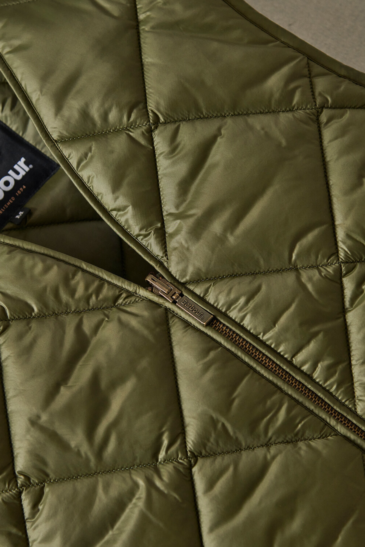 Barbour Large Box Kapitone İçlik-Yelek - Bedale, Beaufort, Ashby ve Bristol ceketler ile uyumludur GN55 Forest Green/Classic