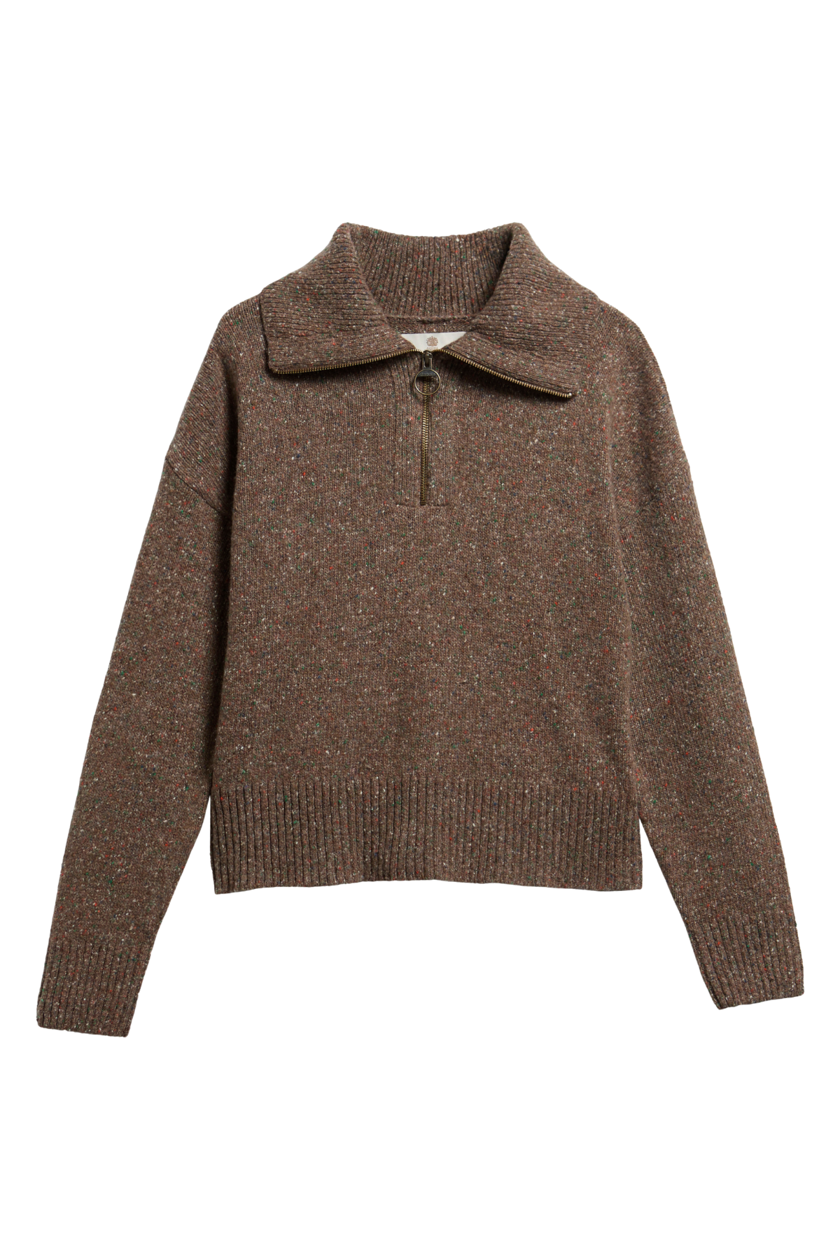 Barbour Lavensdale Half Zip Knitted Kazak BE74 Deep Camel