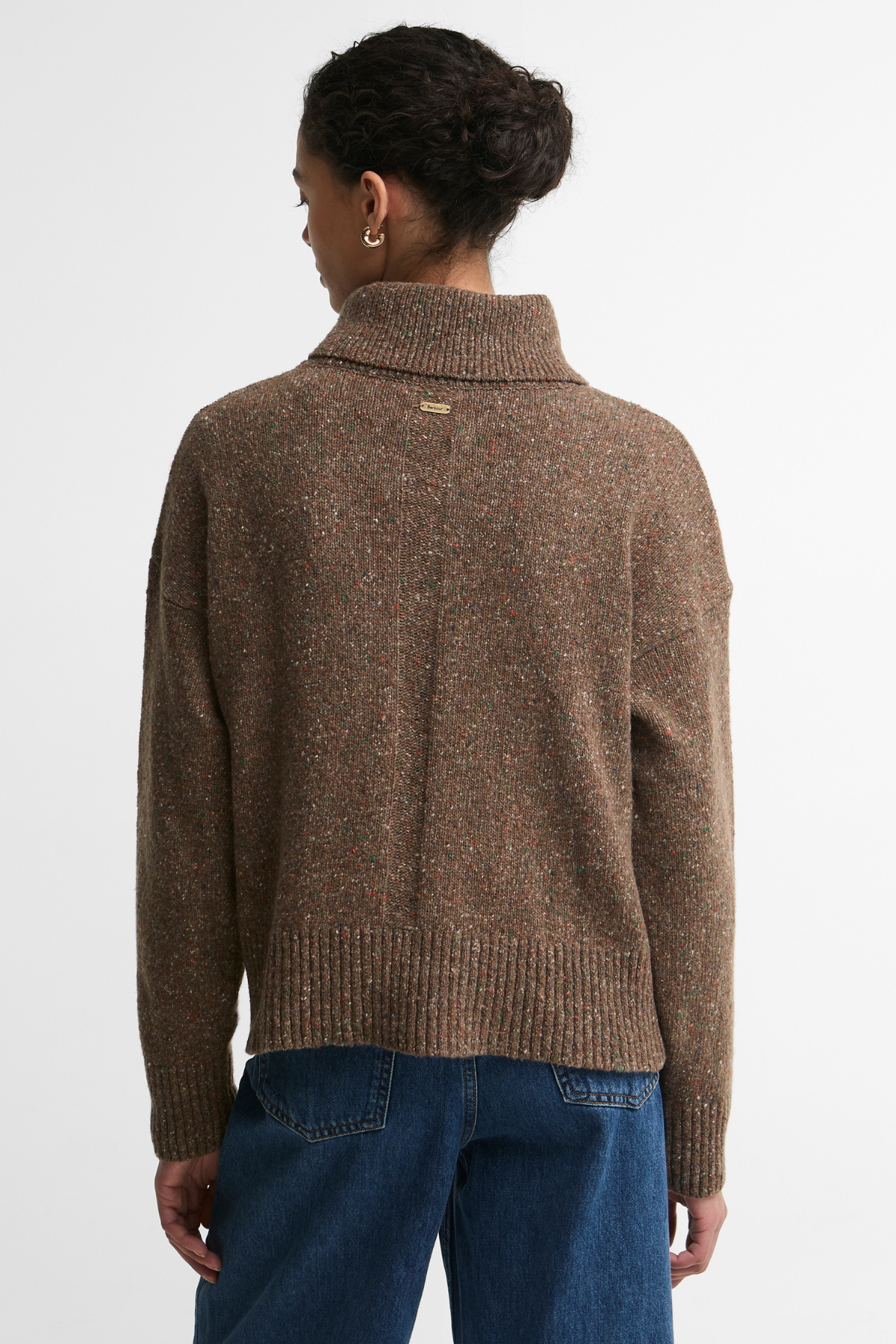 Barbour Lavensdale Half Zip Knitted Kazak BE74 Deep Camel