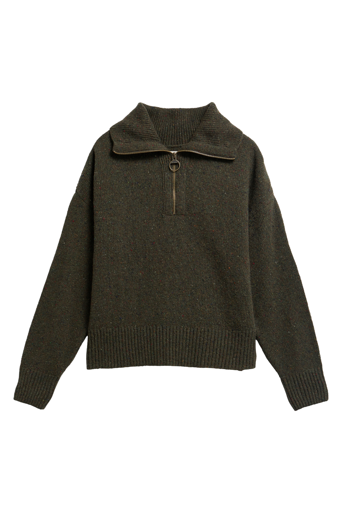 Barbour Lavensdale Half Zip Knitted Kazak OL71 Olive