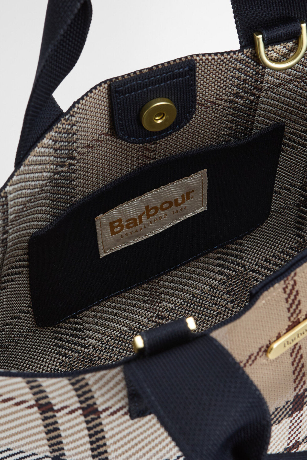 Barbour Layla Tartan Mini Kol Çantası BE71 Rosewood Tartan