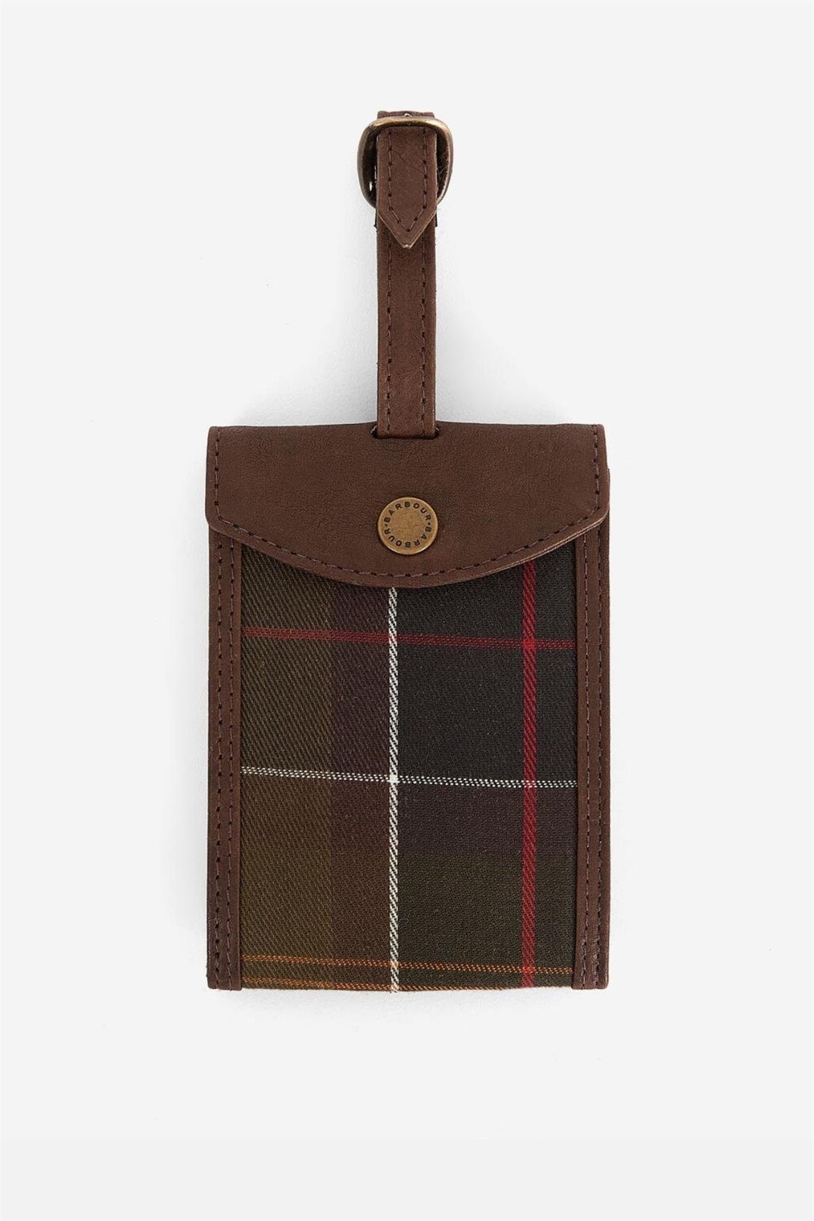 Barbour Leather & Tartan Seyehat Hediye Set TN11 Classic/Brown