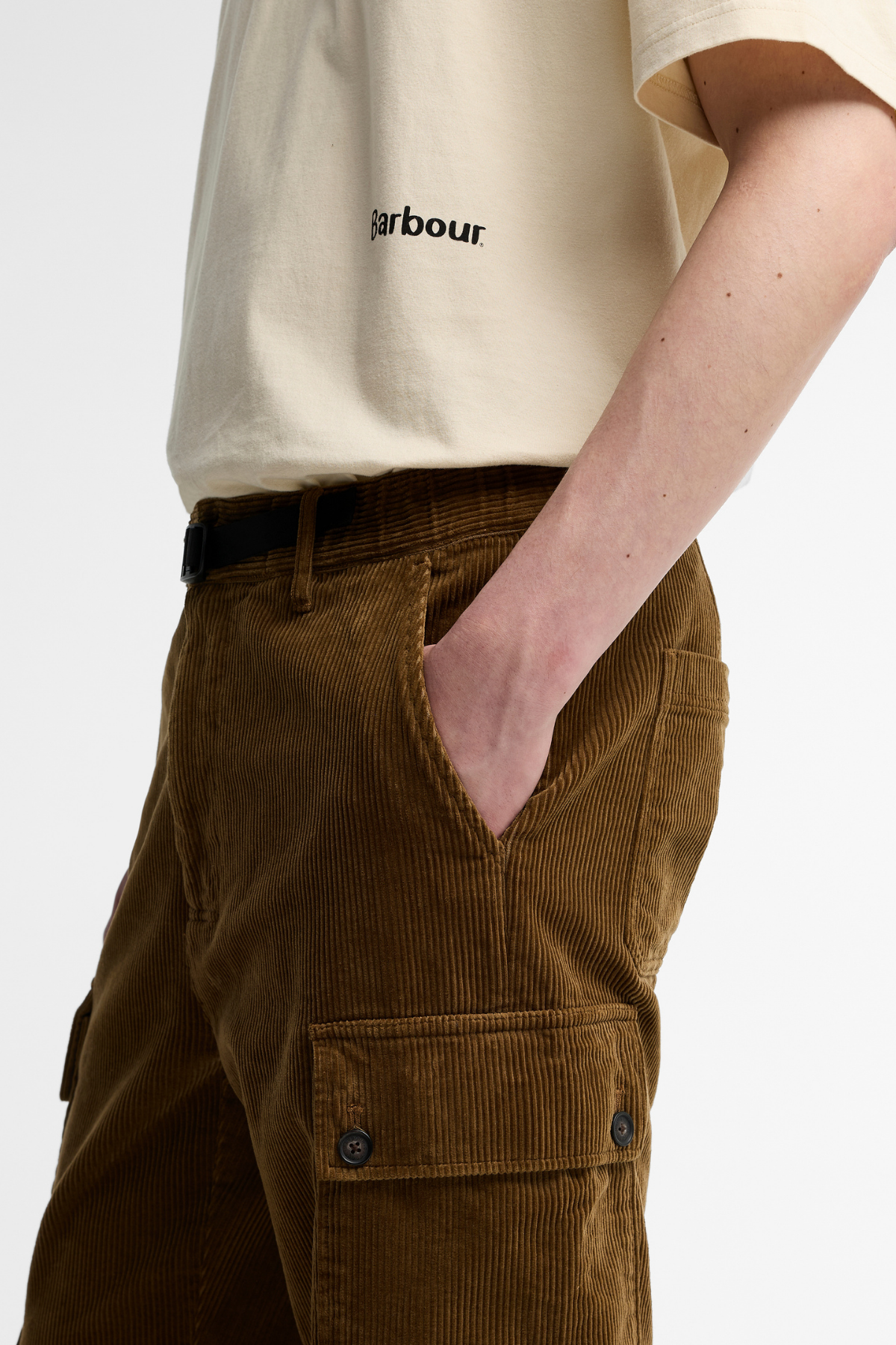 Barbour Leonard Cord Kargo Pantolon BR91 Sepia