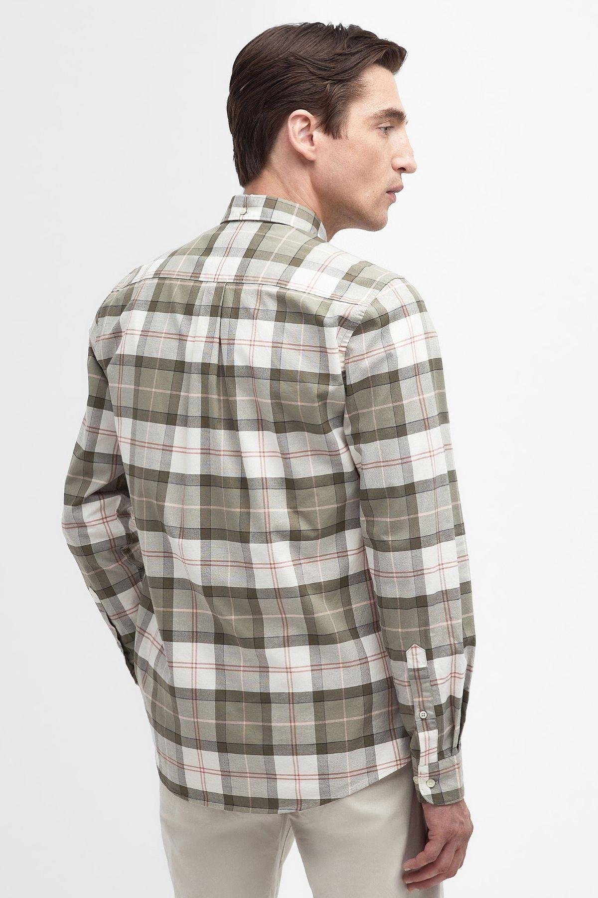 Barbour Lewis Tailored Gömlek TN24 Glenmore Olive Tartan