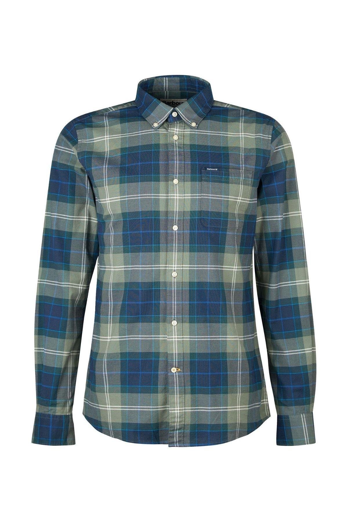 Barbour Lewis Tailored Gömlek TN29 Kielder Blue Tartan