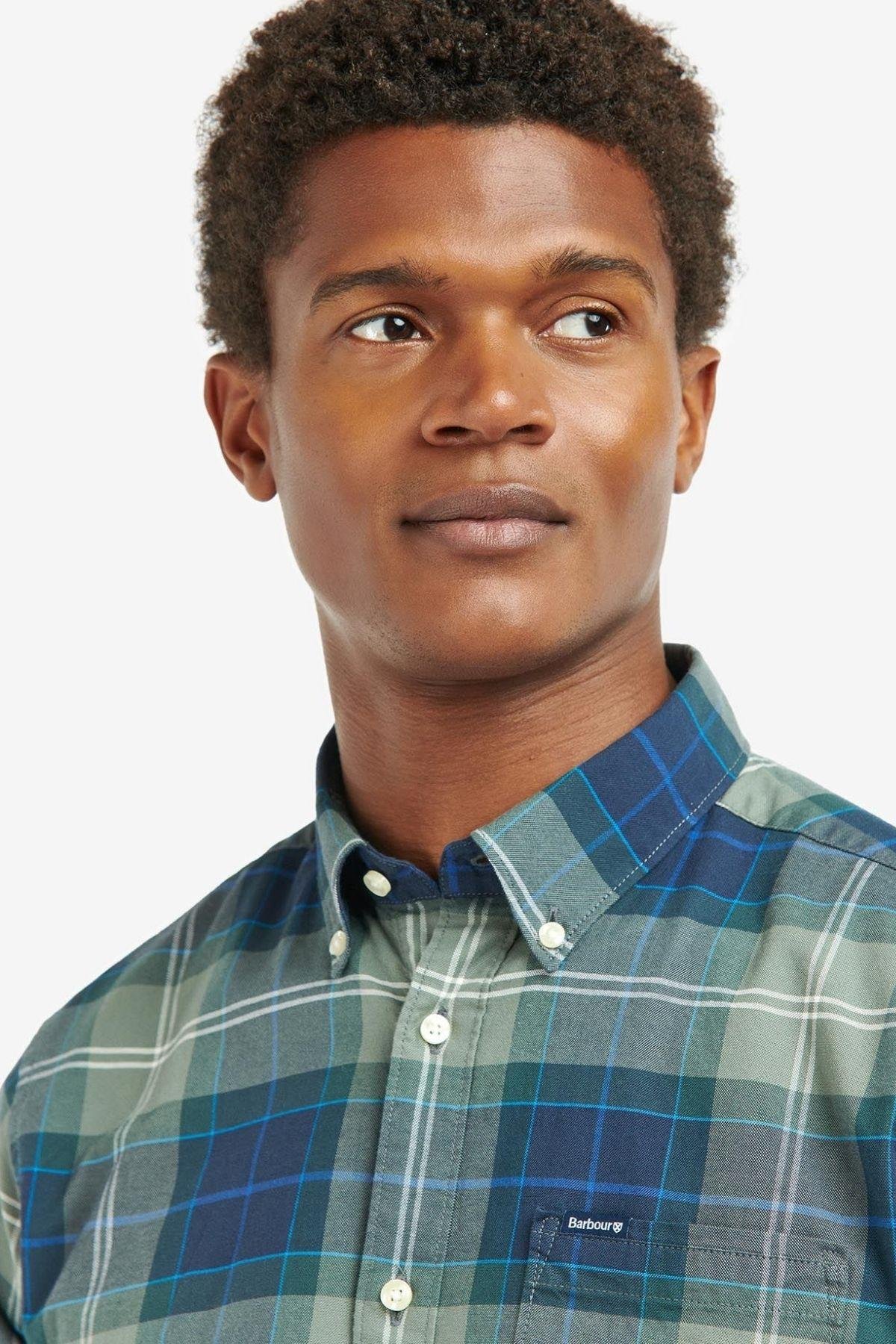 Barbour Lewis Tailored Gömlek TN29 Kielder Blue Tartan