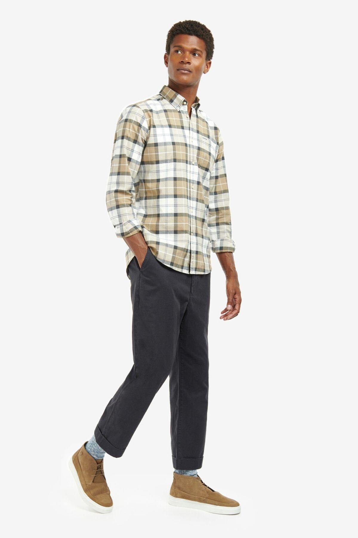 Barbour Lewis Tailored Gömlek TN88 Amble Sand Tartan