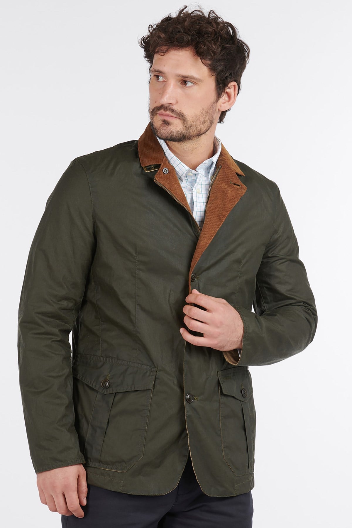 Barbour Lightweight Sander Yağlı ceket OL51 Archive Olive