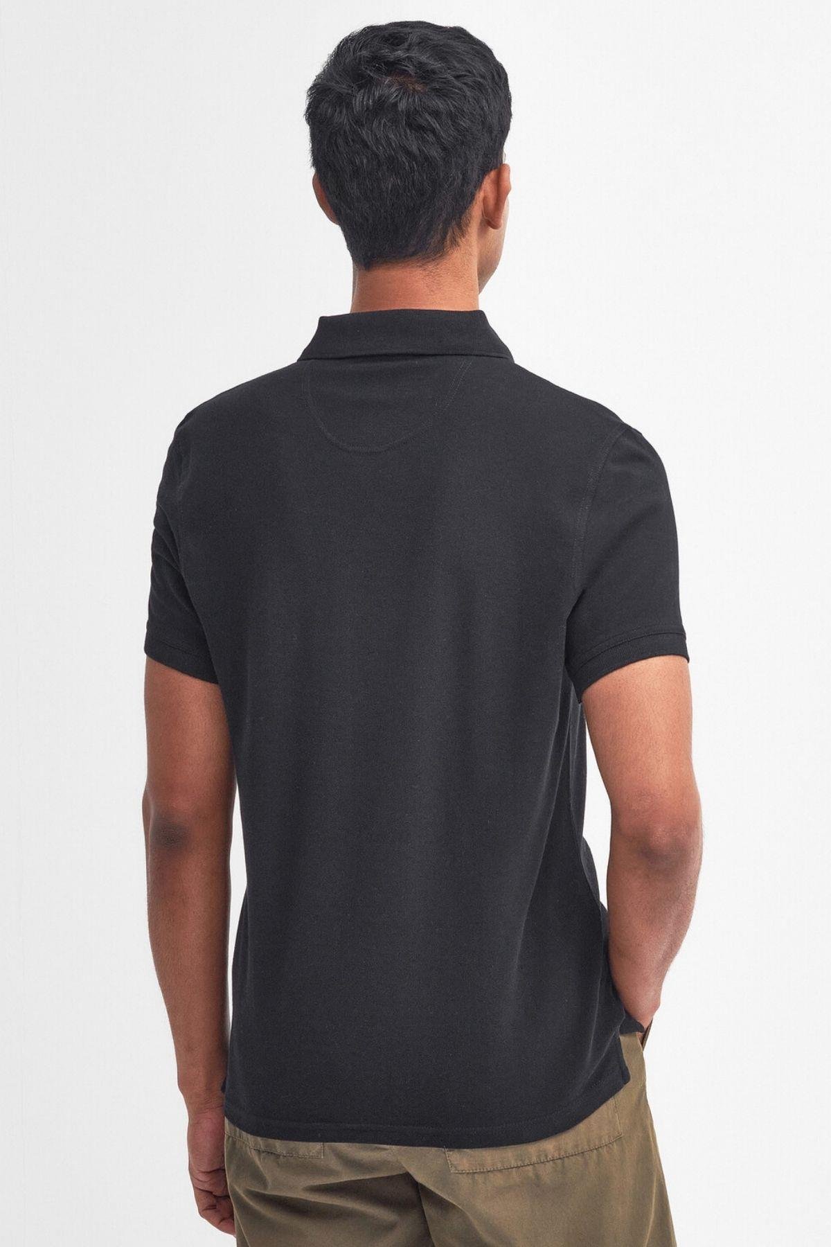 Barbour Lightweight Sports Polo Yaka BK31 Black