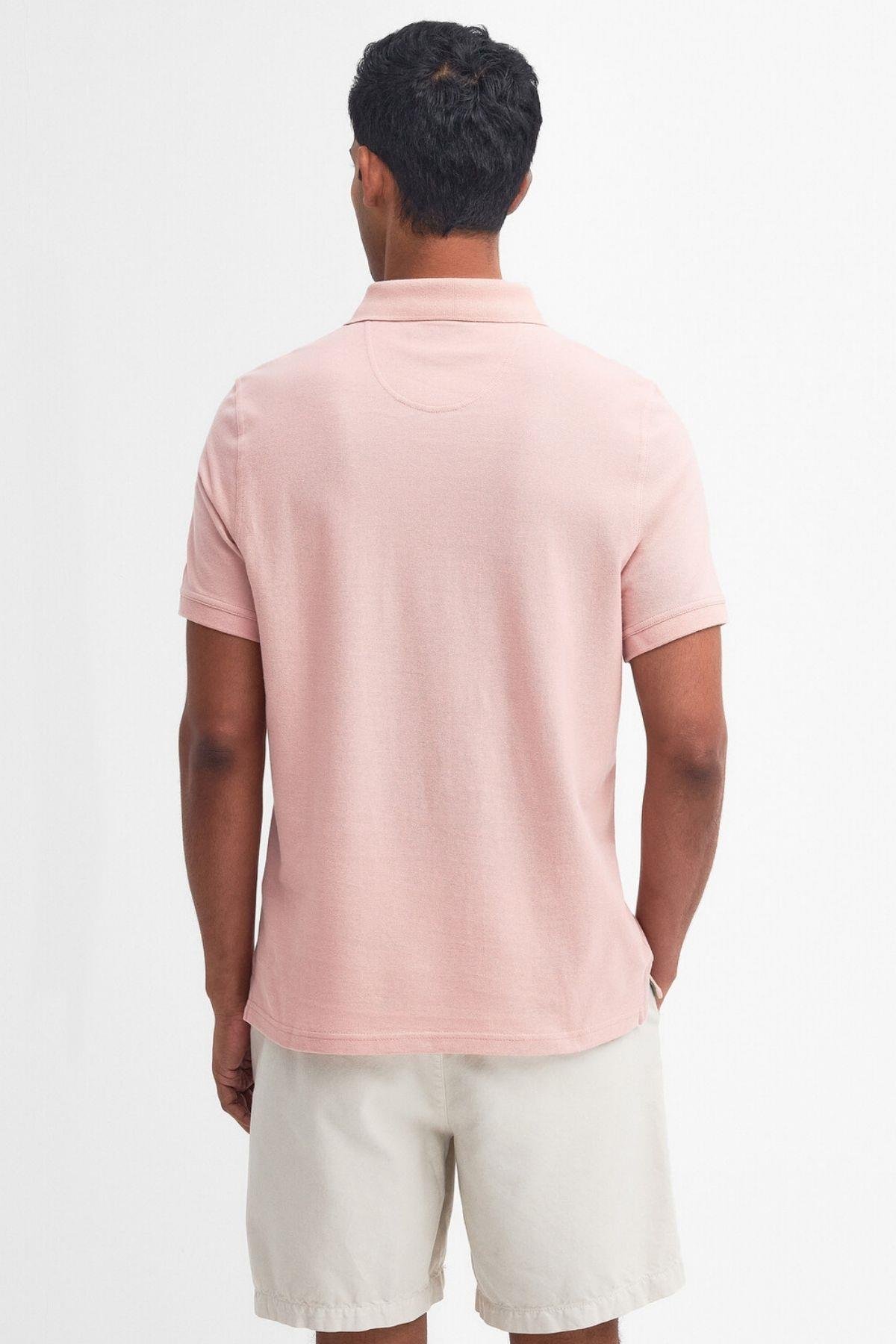Barbour Lightweight Sports Polo Yaka PI54 Pink Mist