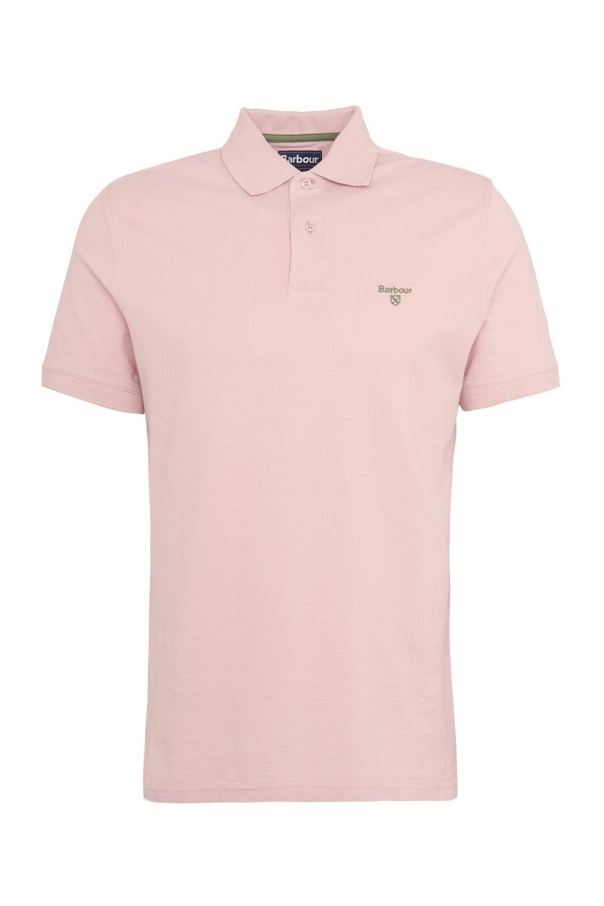 Barbour Lightweight Sports Polo Yaka PI54 Pink Mist