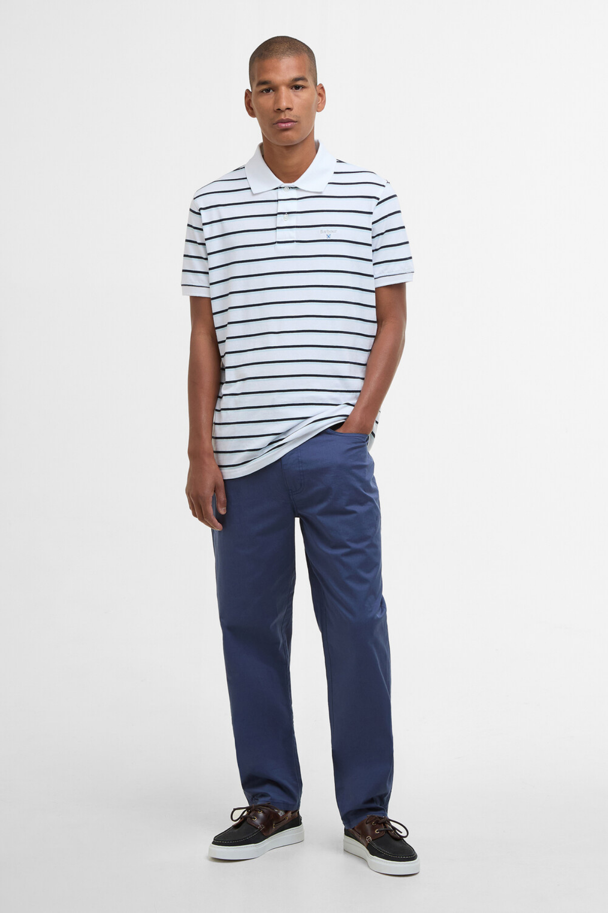 Barbour Lightweight Stretch Regular Fit Chino Pantolon BU74 Oceana