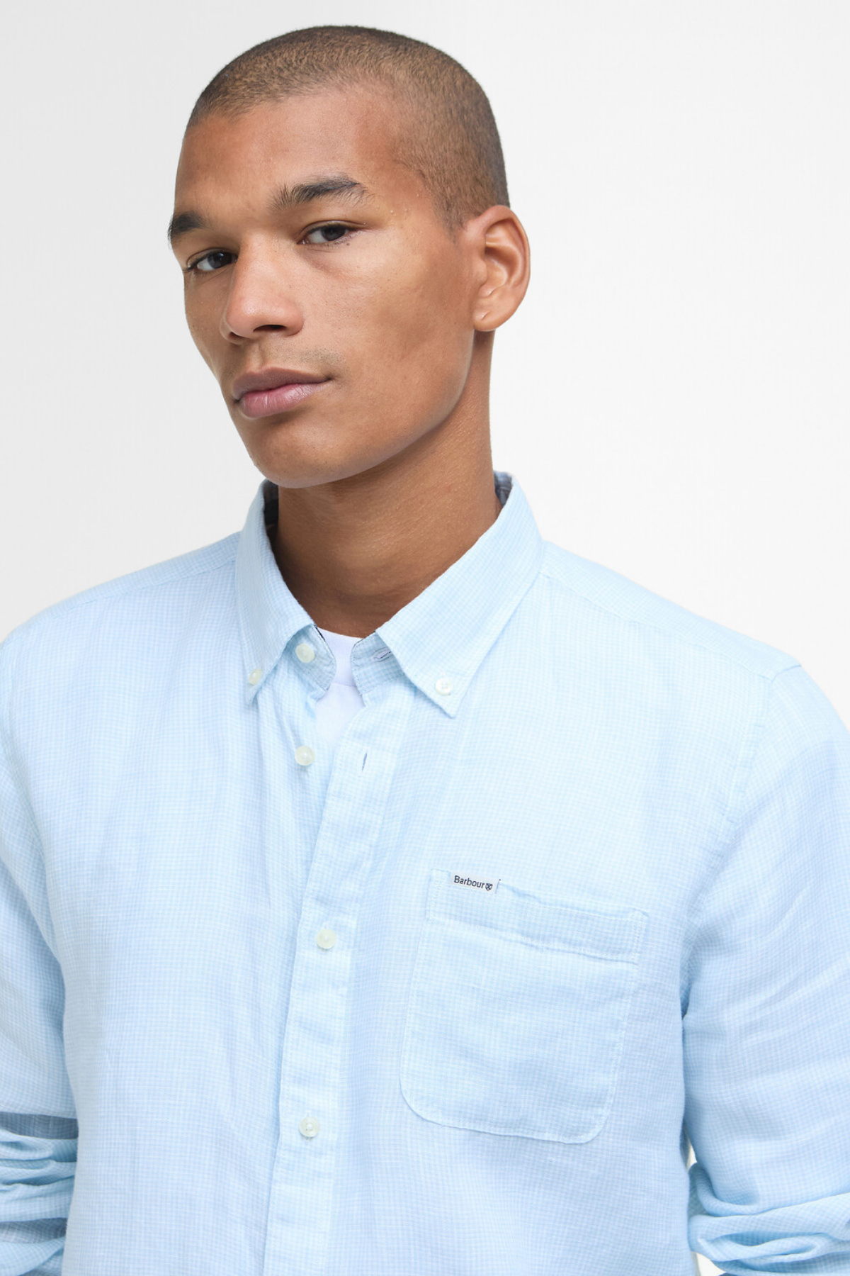 Barbour Linton Tailored Gömlek BU61 Ocean Sky