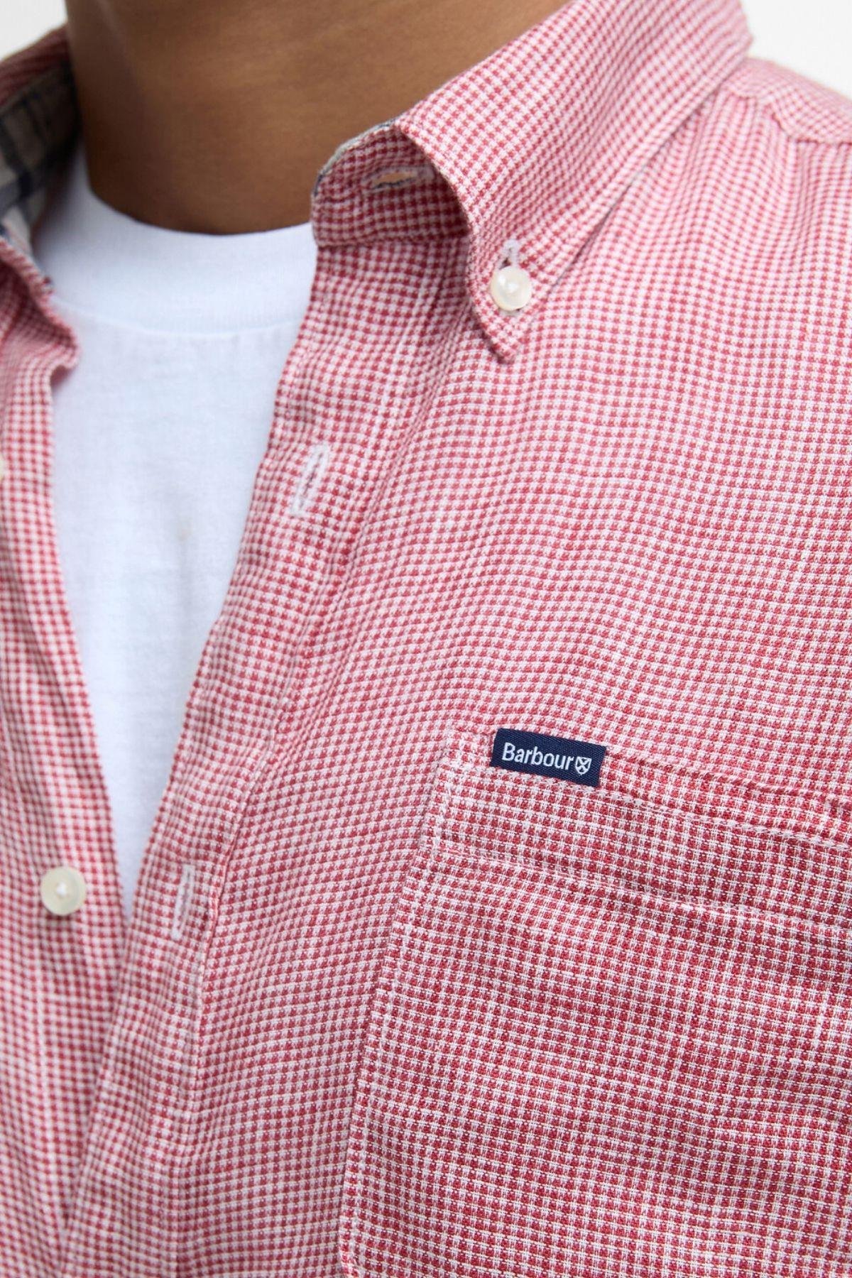 Barbour Linton Tailored Gömlek RE25 Red Spice
