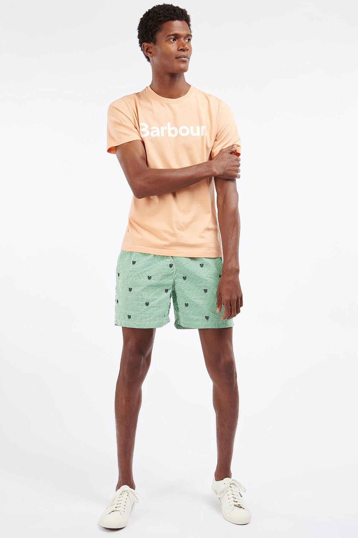 Barbour Logo T-Shirt Coral Sands