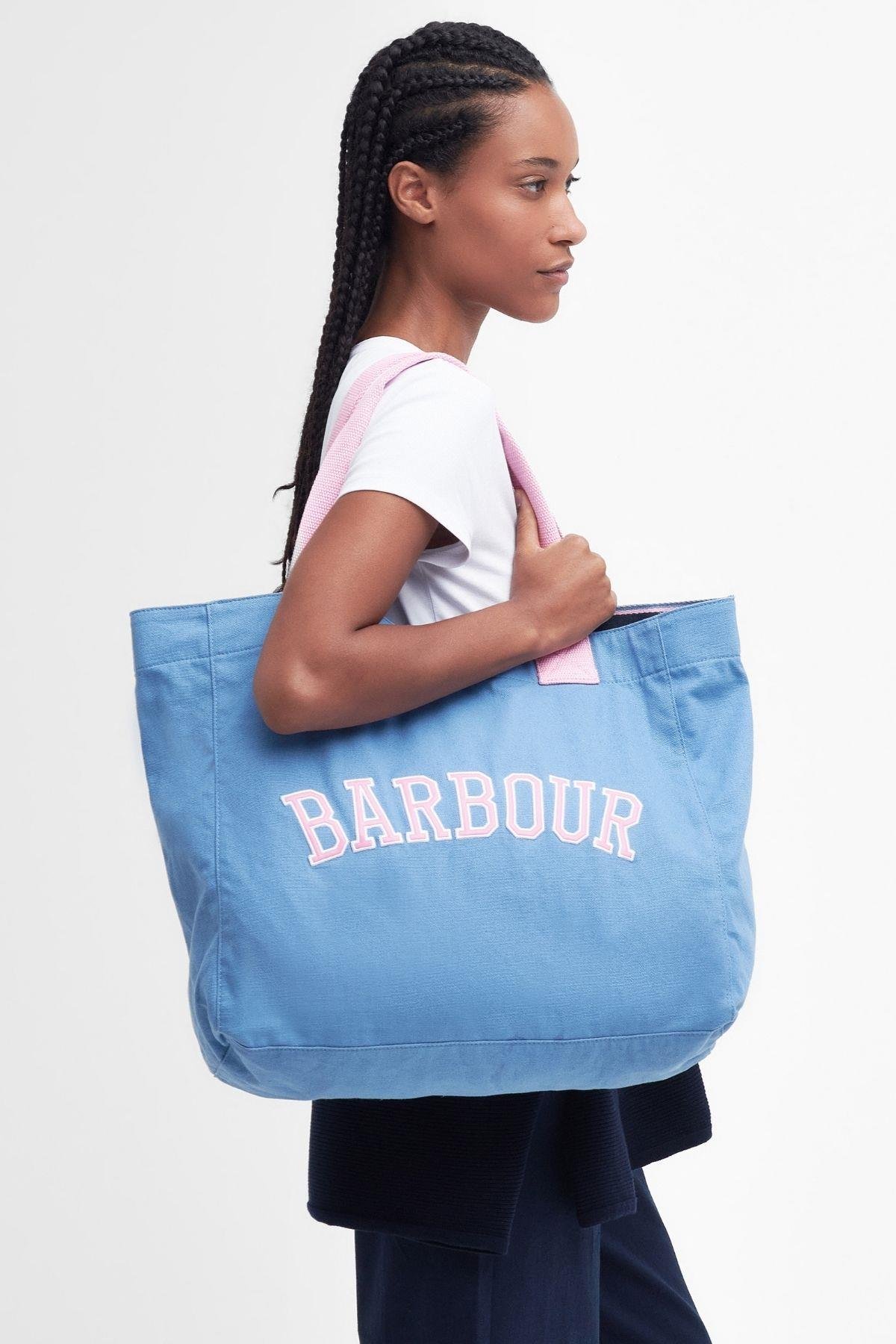 Barbour Logolu Plaj Çantası BL51 Chambray Blue