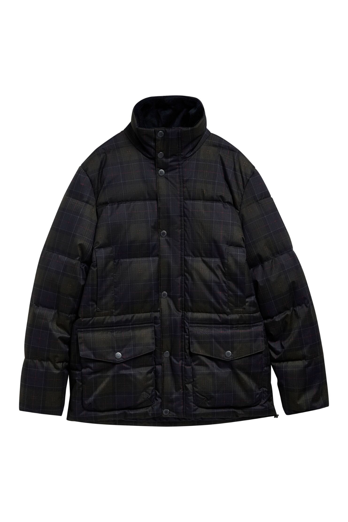 Barbour Lonnen Tartan Puffer Mont TN11 Shadow Classic Tartan