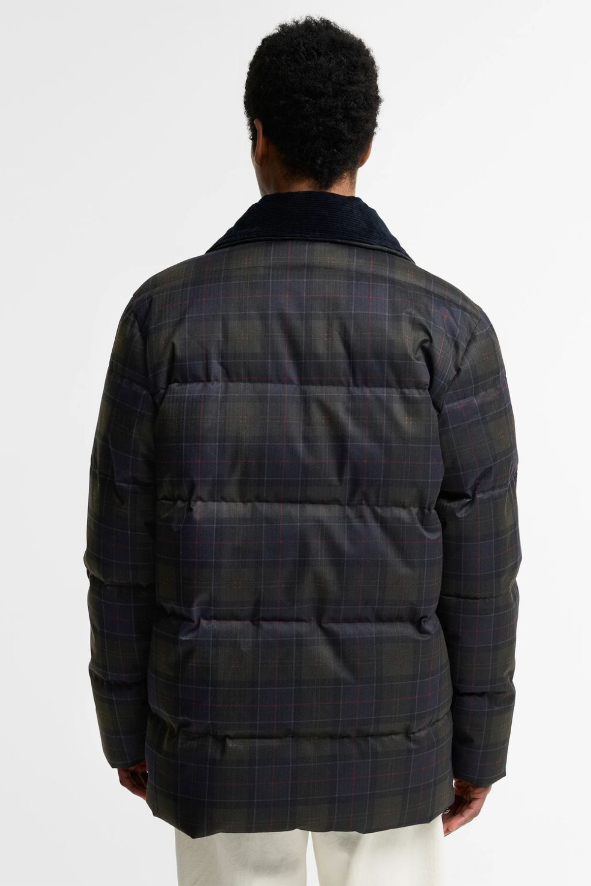 Barbour Lonnen Tartan Puffer Mont TN11 Shadow Classic Tartan