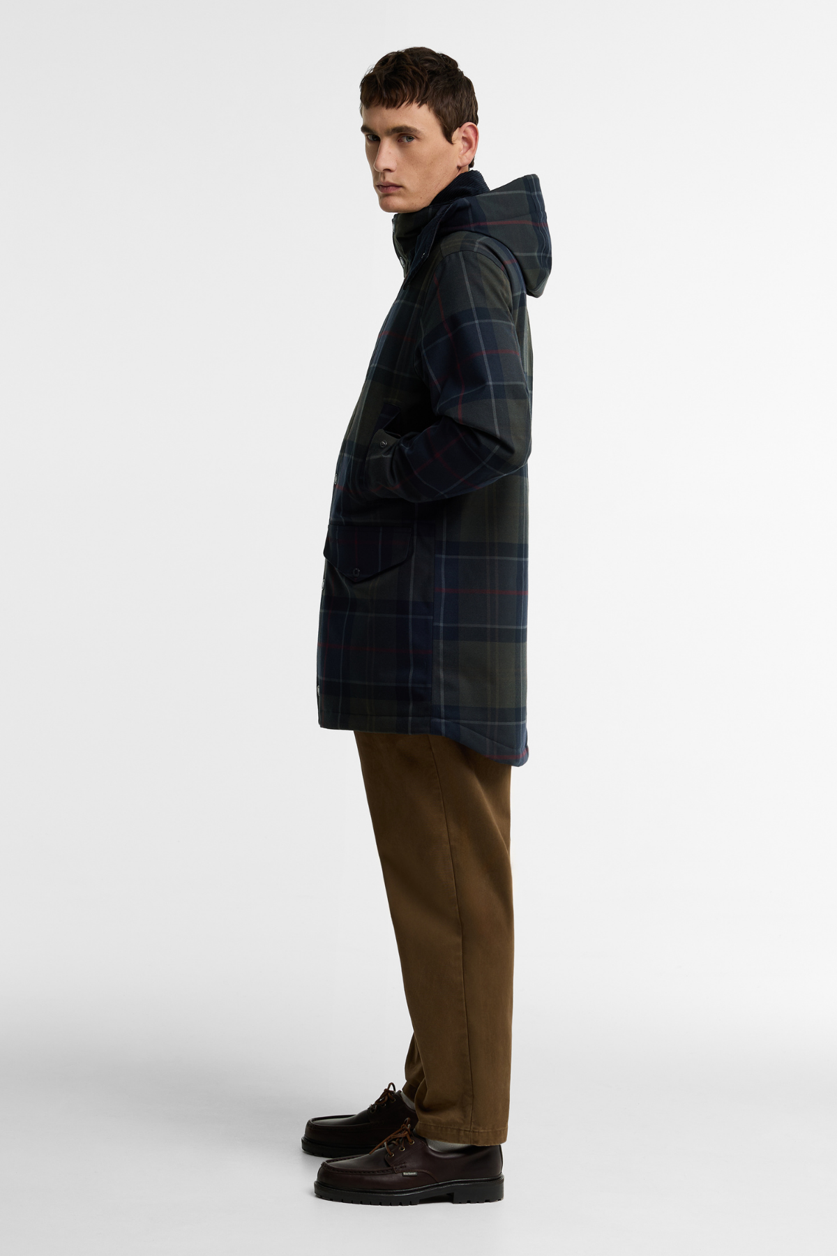 Barbour Lonnen Tartan Waterproof Ceket NY91 Shadow Classic Tartan