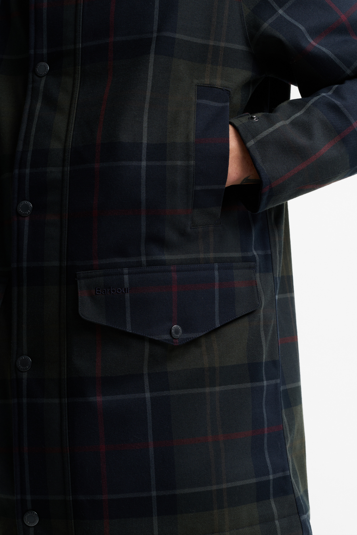 Barbour Lonnen Tartan Waterproof Ceket NY91 Shadow Classic Tartan