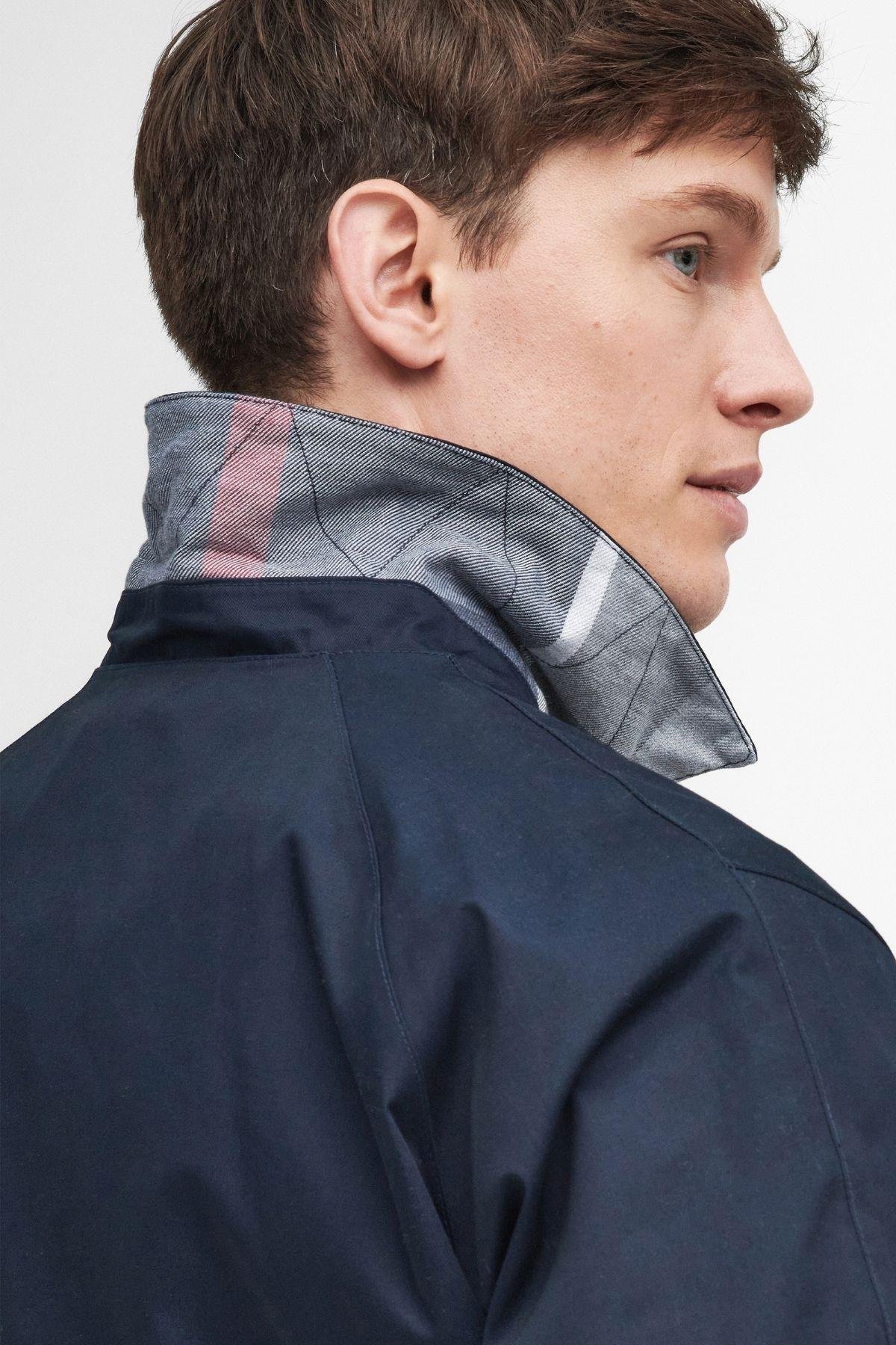 Barbour Lorden Waterproof Yağmurluk NY74 Navy-Blue Granite Tartan