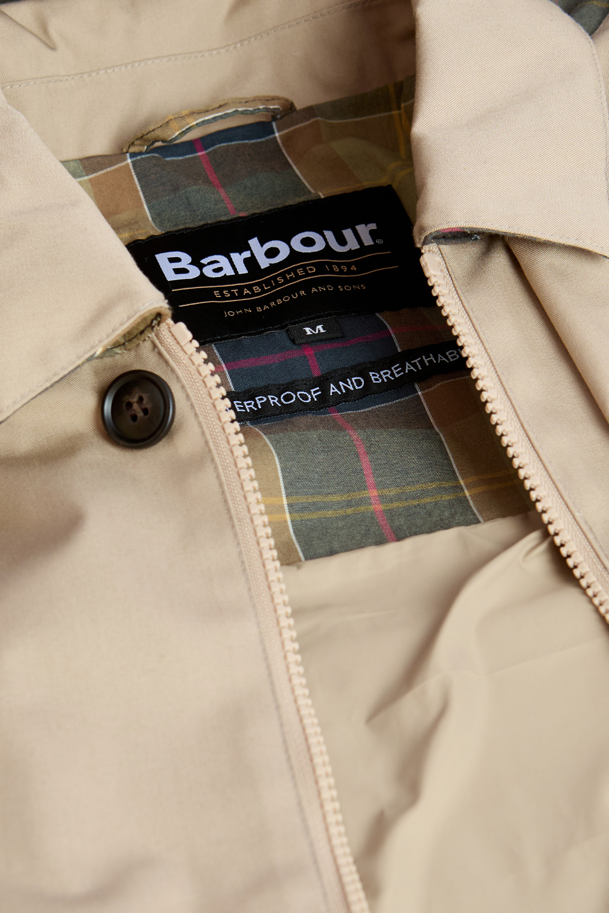 Barbour Lorig Mac Waterproof Ceket ST71 Washed Stone