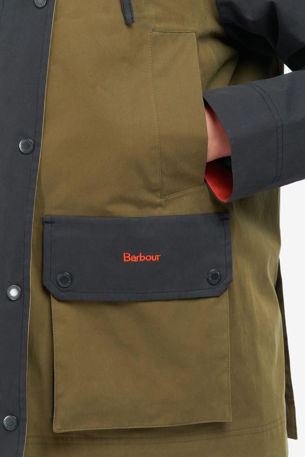 Barbour Lowland Patch Beadnell Waterproof Ceket NY91 Dk. Navy