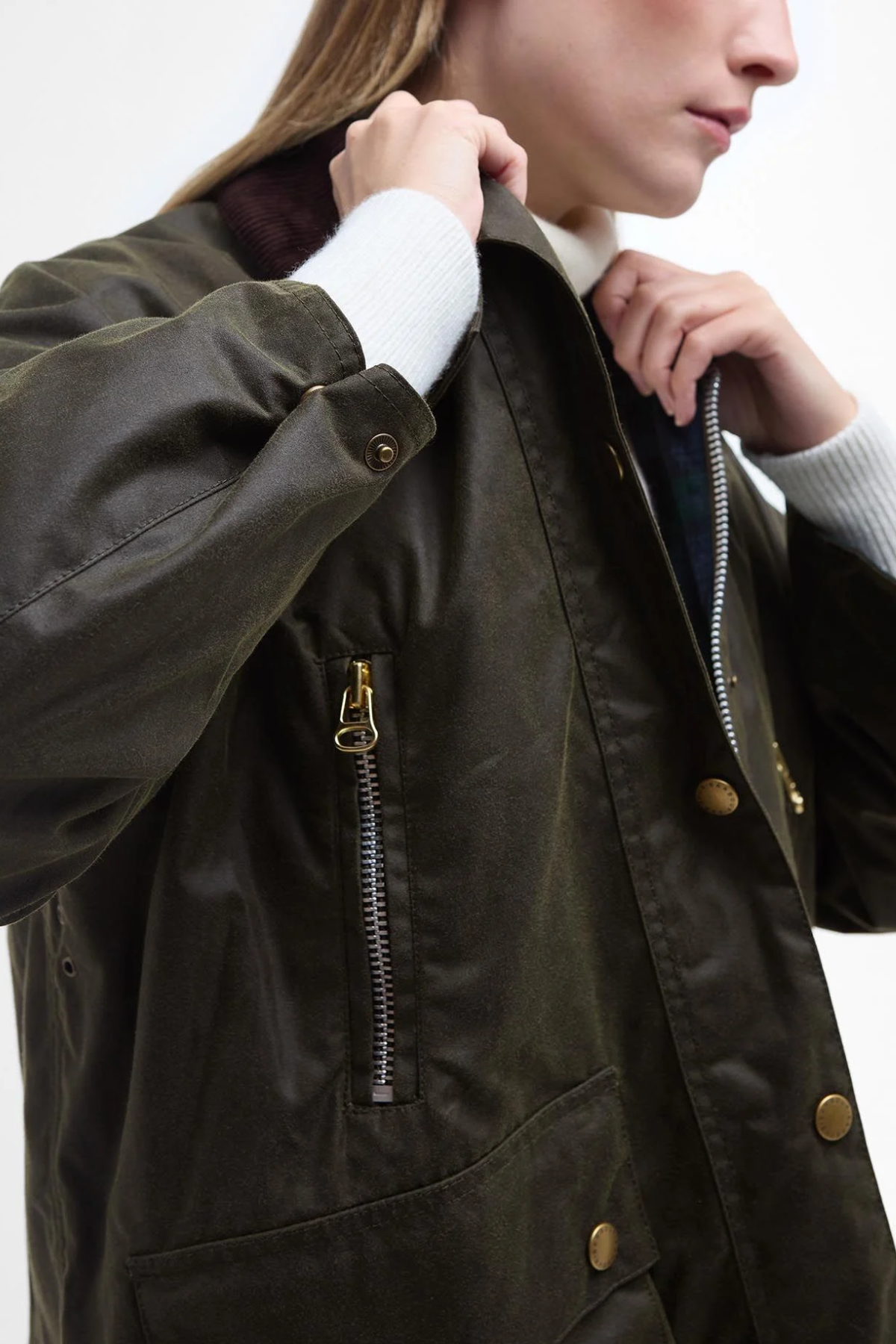 Barbour Lynne Yağlı Ceket OL99 Archive Oiıve