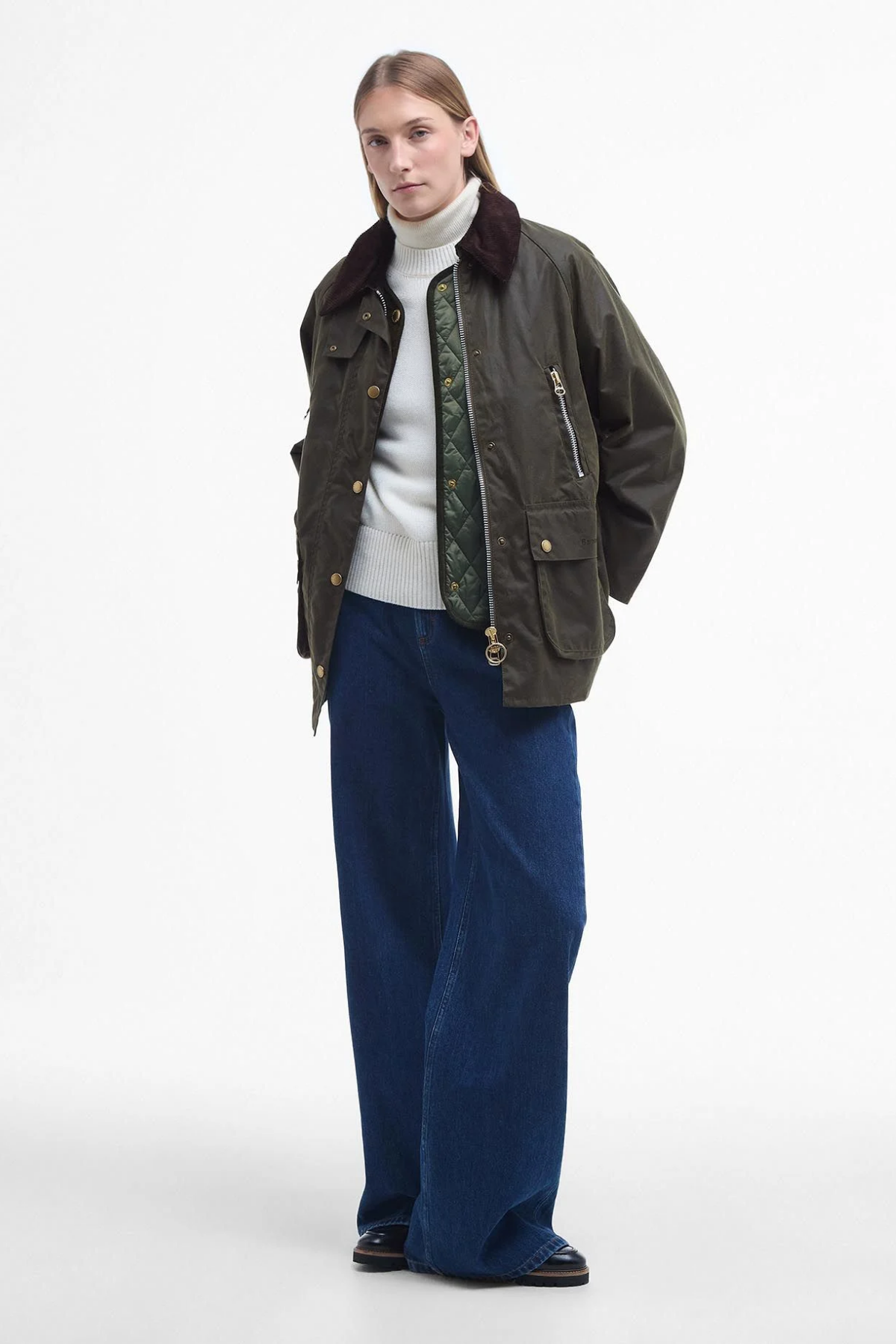Barbour Lynne Yağlı Ceket OL99 Archive Oiıve