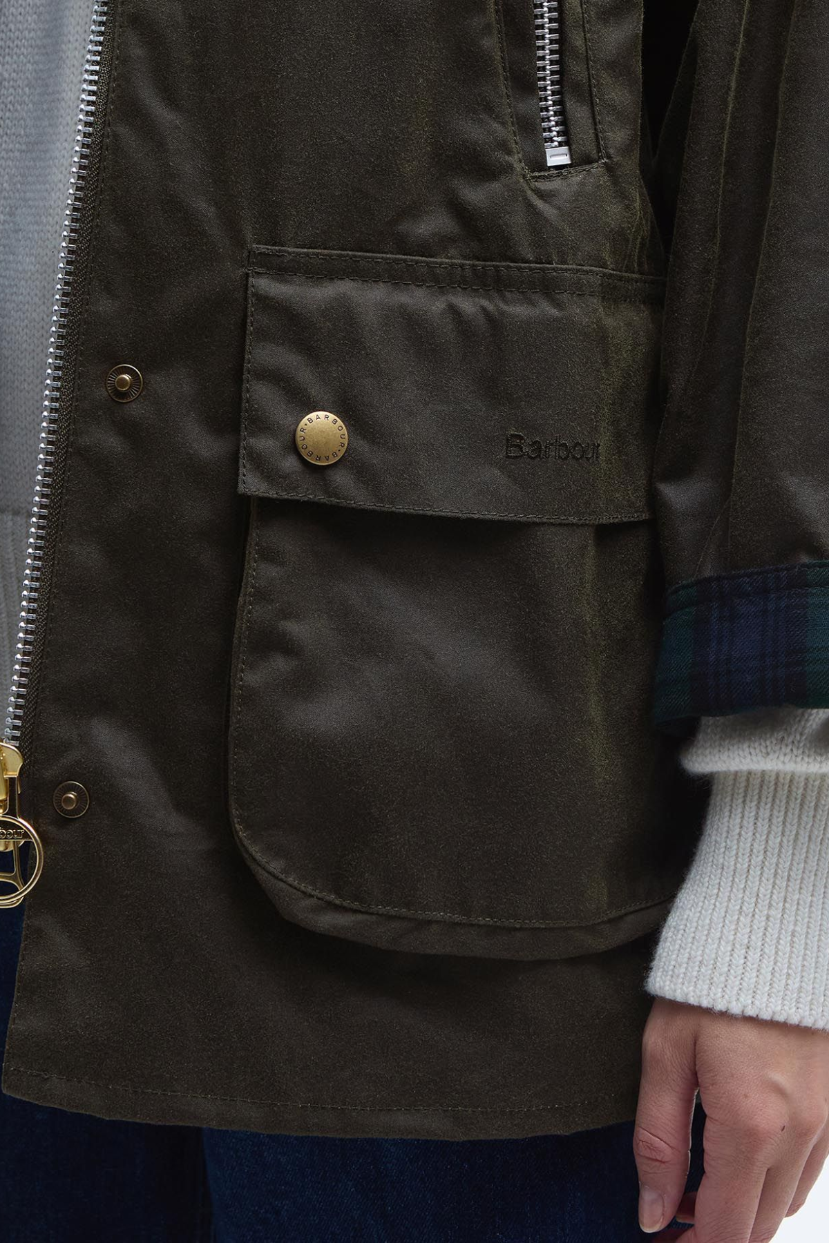 Barbour Lynne Yağlı Ceket OL99 Archive Oiıve