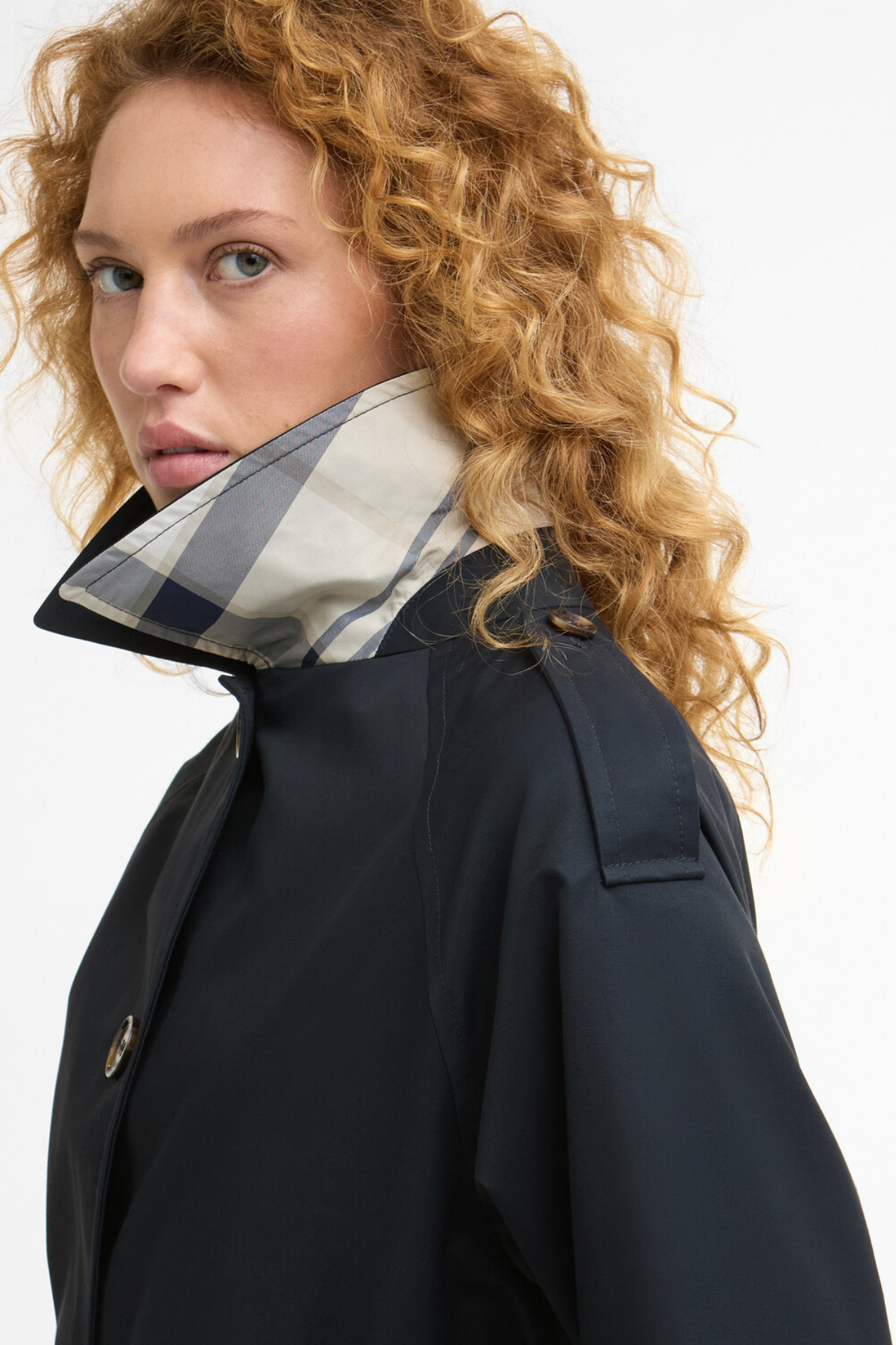 Barbour Maia Showerproof Ceket NY51 Dark Navy / Dress Navy Tartan