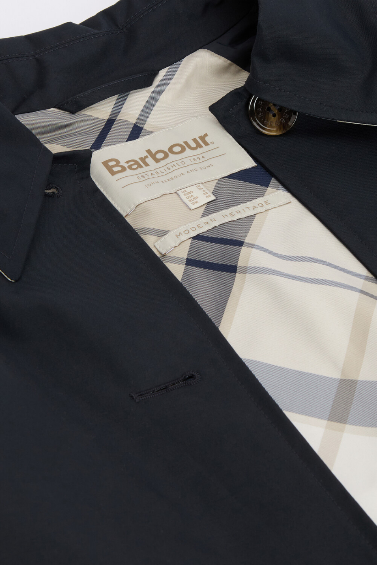 Barbour Maia Showerproof Ceket NY51 Dark Navy / Dress Navy Tartan