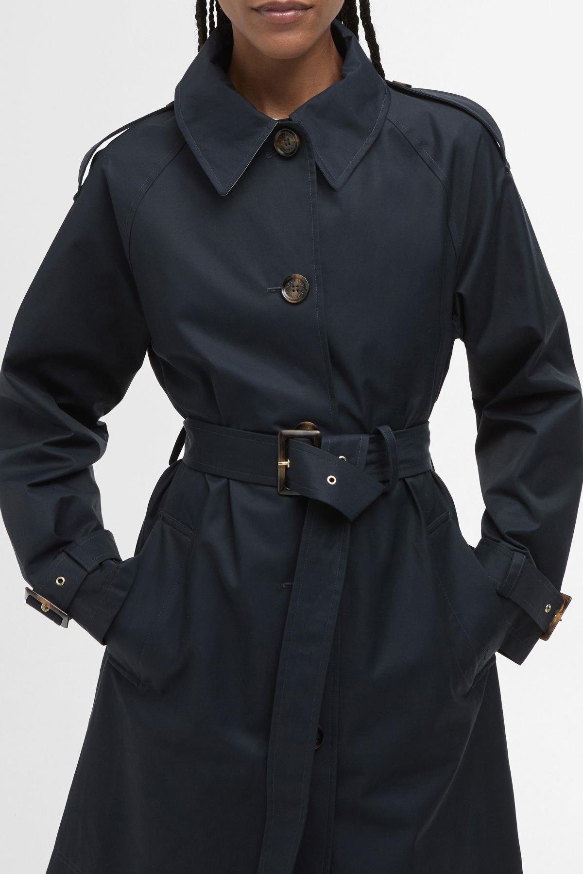Barbour Maia Showerproof Ceket NY91 Dark Navy/Rosemary Tartan