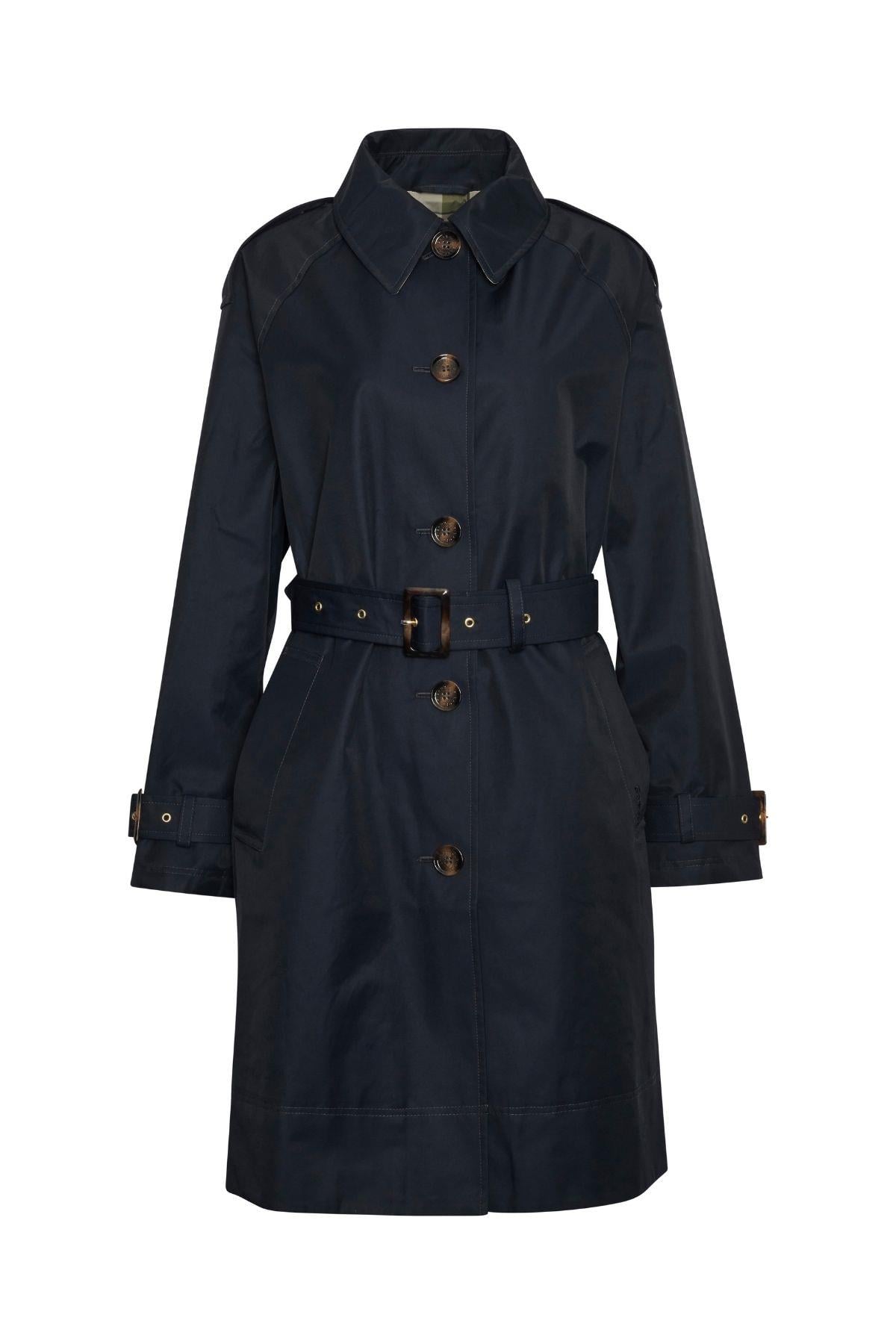 Barbour Maia Showerproof Ceket NY91 Dark Navy/Rosemary Tartan