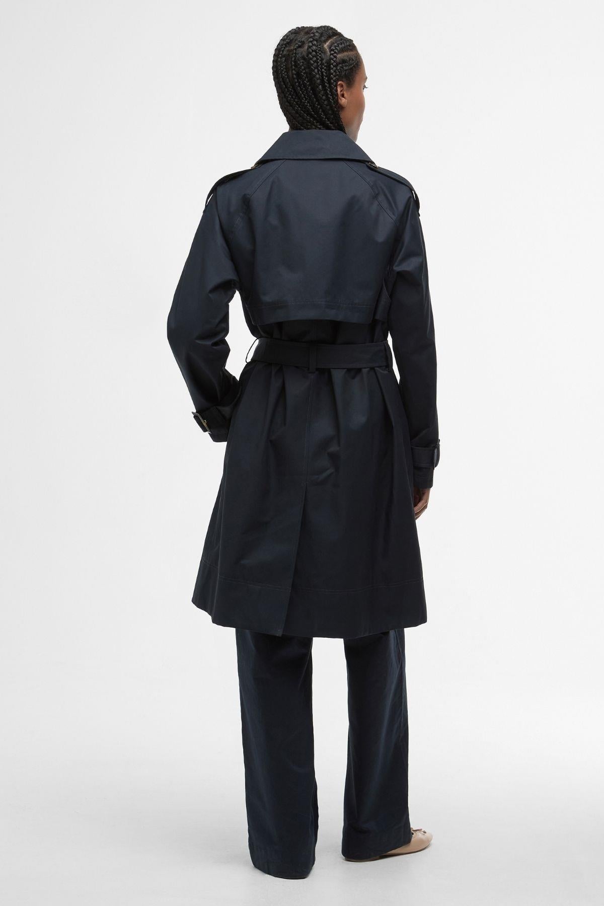 Barbour Maia Showerproof Ceket NY91 Dark Navy/Rosemary Tartan