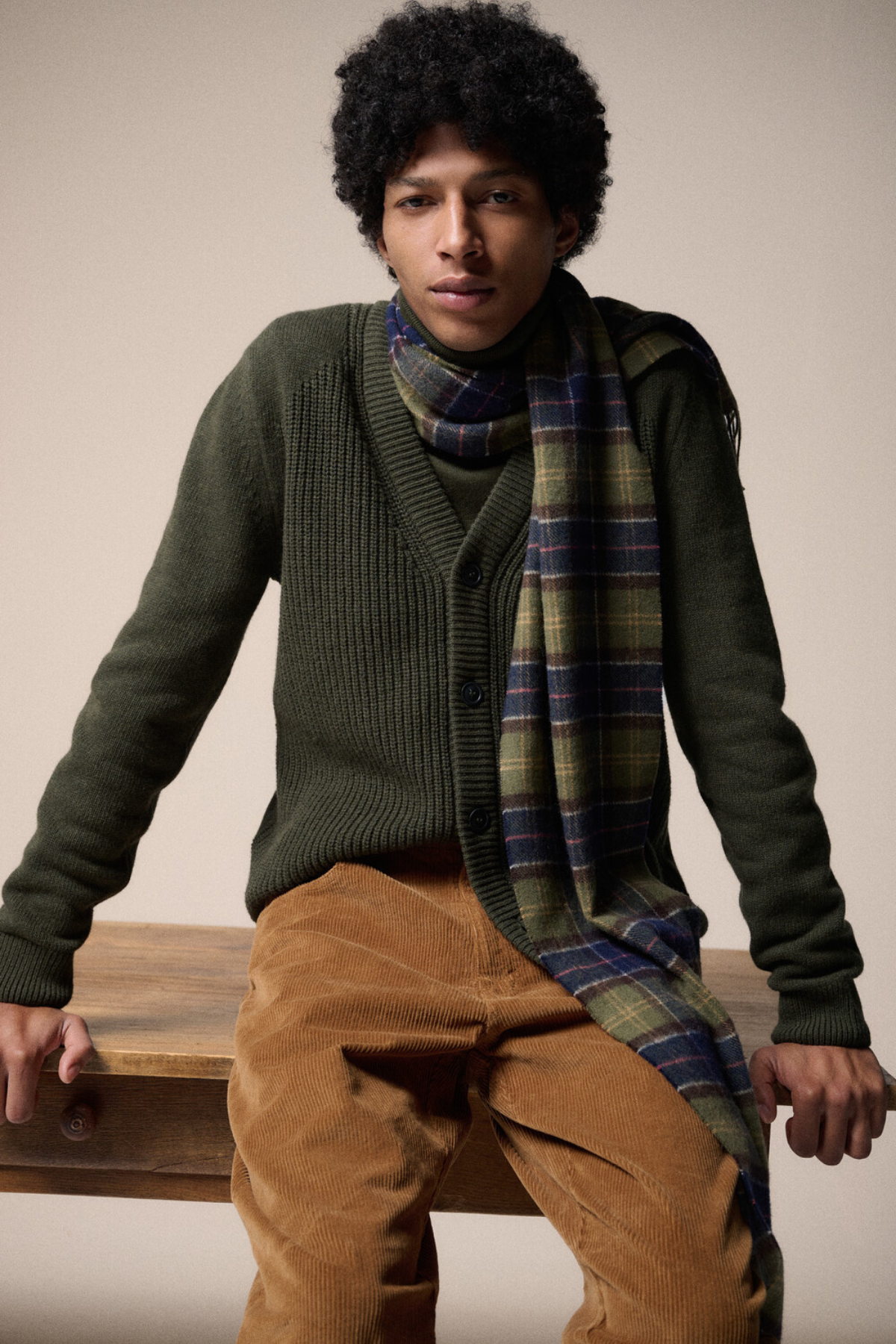 Barbour Mainland Knitted Hırka OL51 Olive