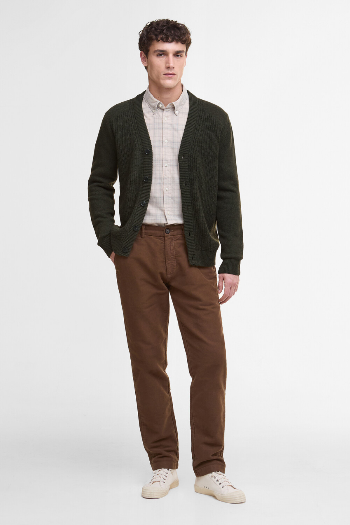 Barbour Mainland Knitted Hırka OL51 Olive