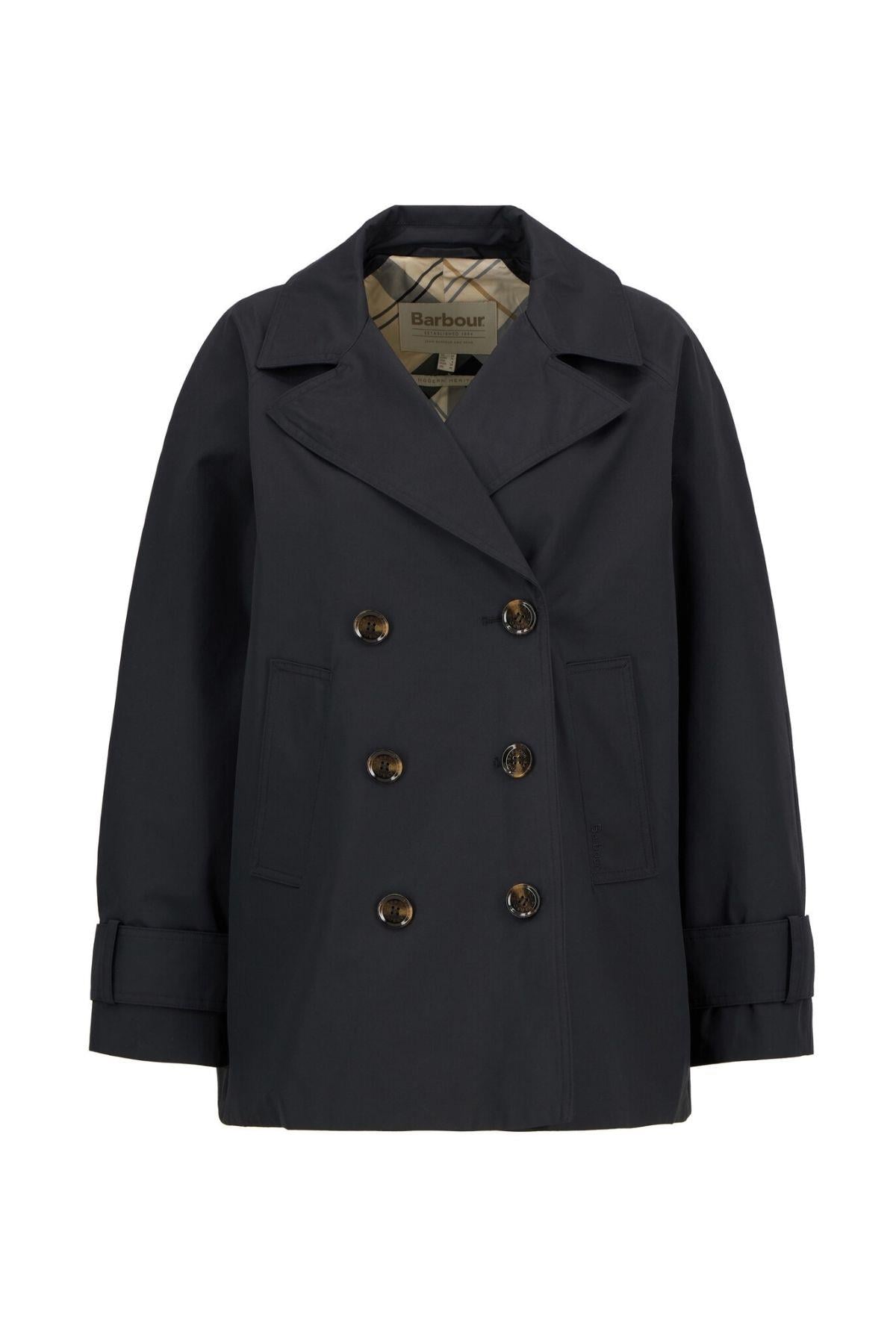 Barbour Maisy Showerproof Ceket BK11 Black/Safari Tartan