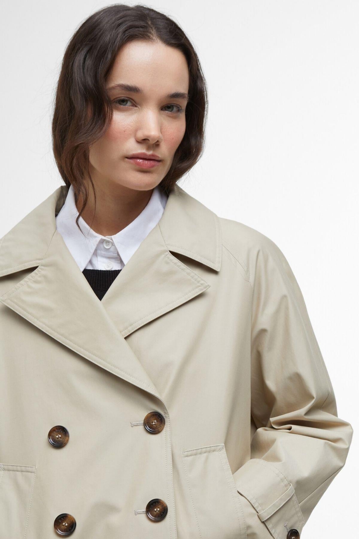 Barbour Maisy Showerproof Ceket SN11 Light Sand/Safari Tartan
