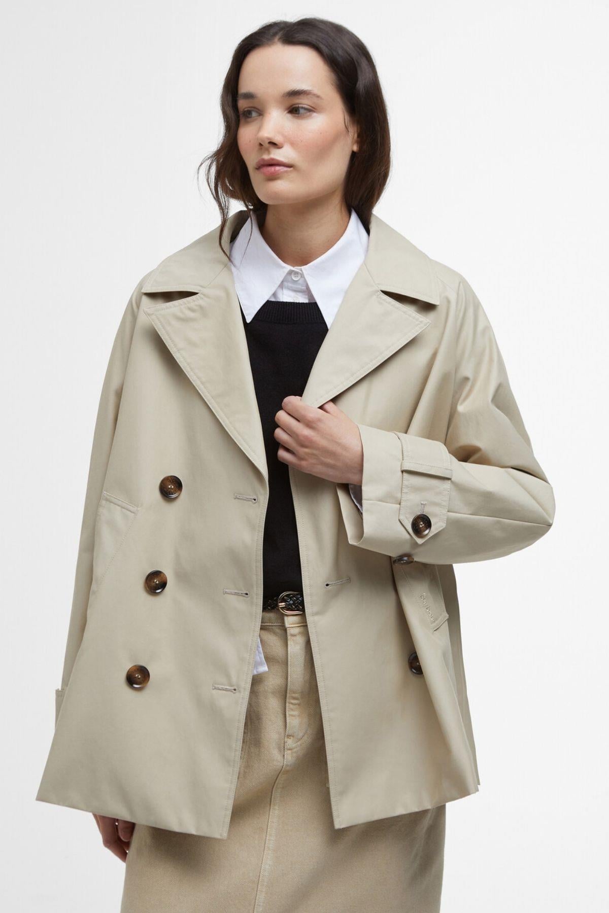 Barbour Maisy Showerproof Ceket SN11 Light Sand/Safari Tartan