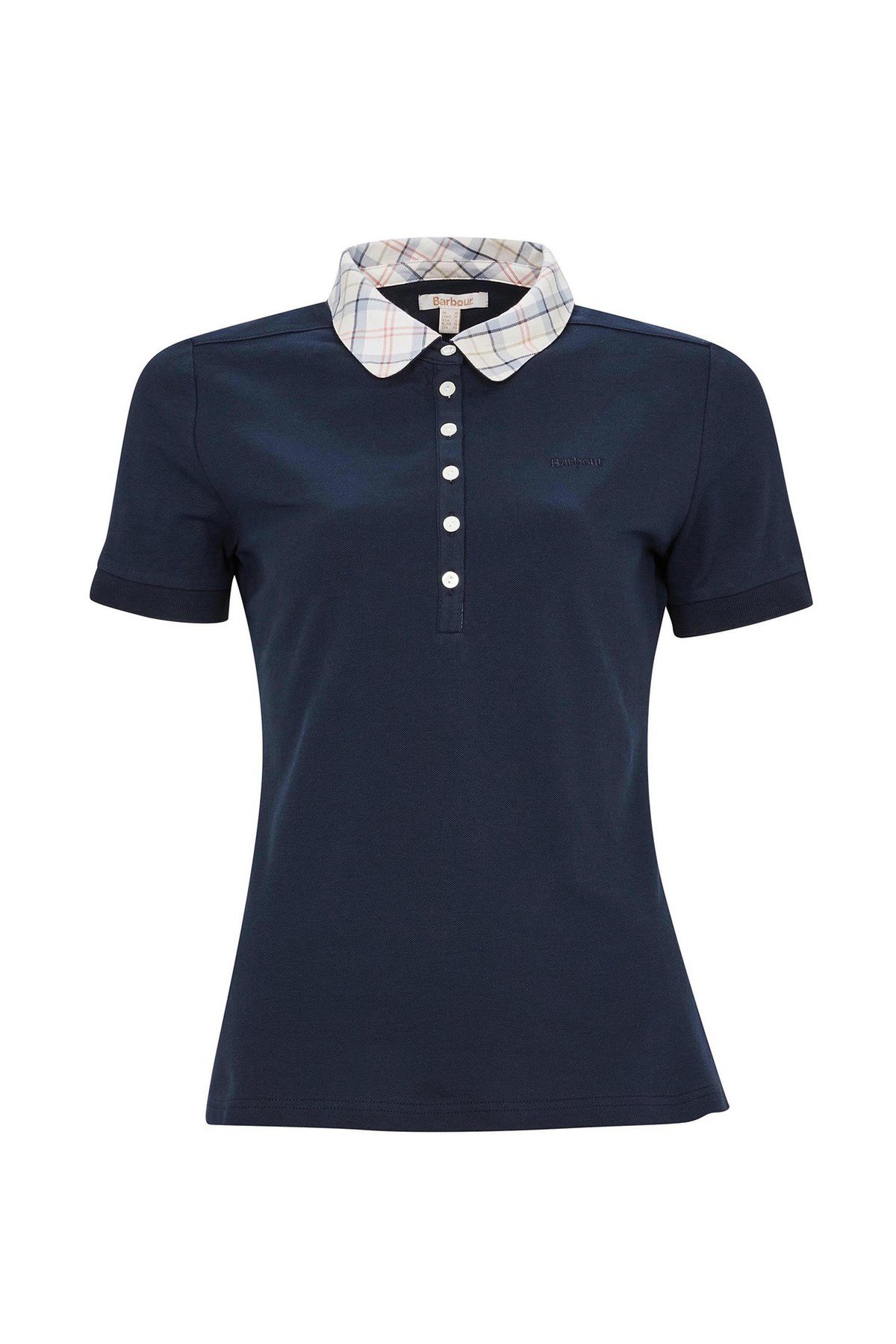 Barbour Malvern Top Polo Shirt NY75 Navy Tartan
