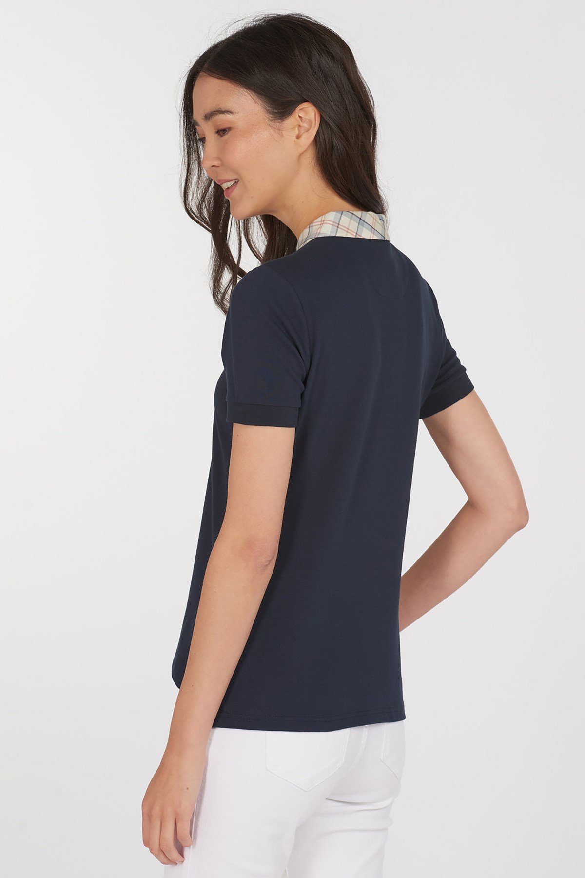 Barbour Malvern Top Polo Shirt NY75 Navy Tartan