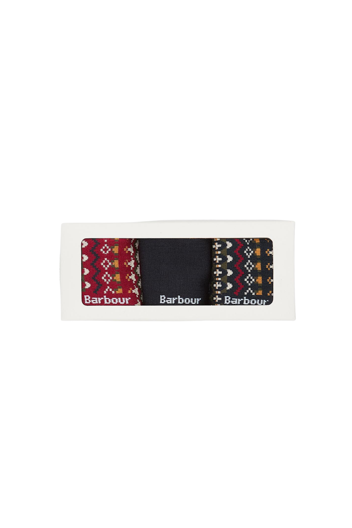 Barbour Marlow Fair Isle Çorap Hediye Kutusu OL71 Olive