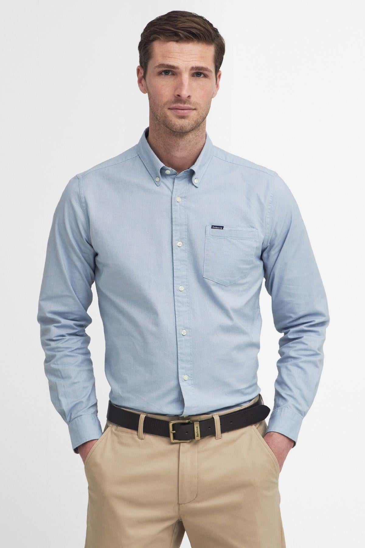 Barbour Marsden Tailored Oxford Gömlek BL55 Cool Blue