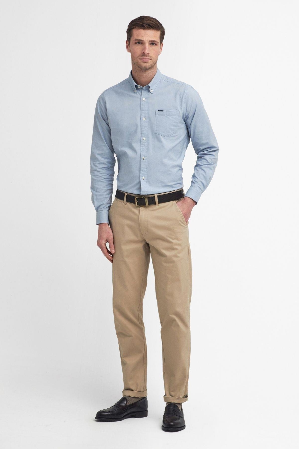 Barbour Marsden Tailored Oxford Gömlek BL55 Cool Blue