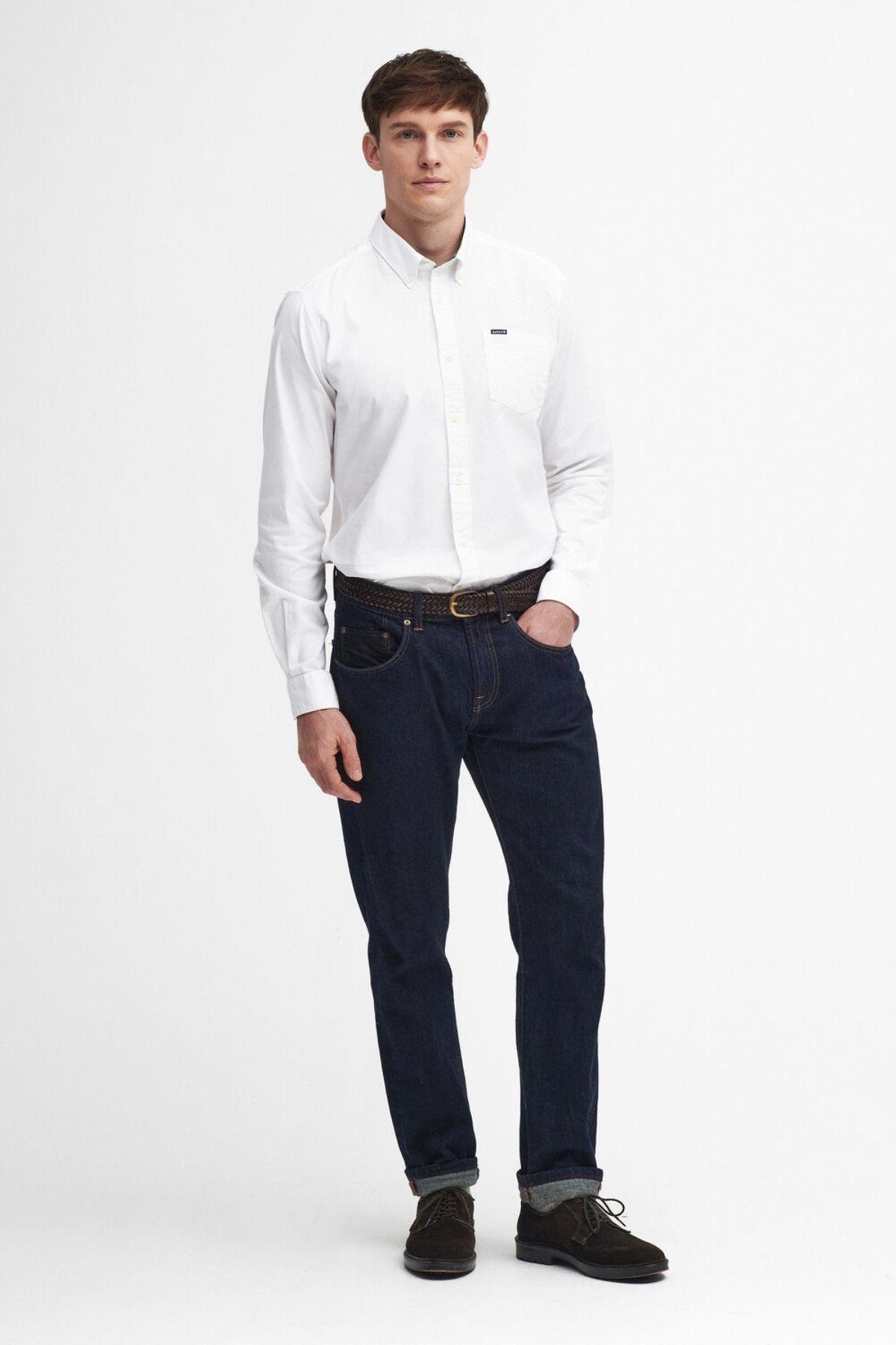 Barbour Marsden Tailored Oxford Gömlek WH11 Whıte