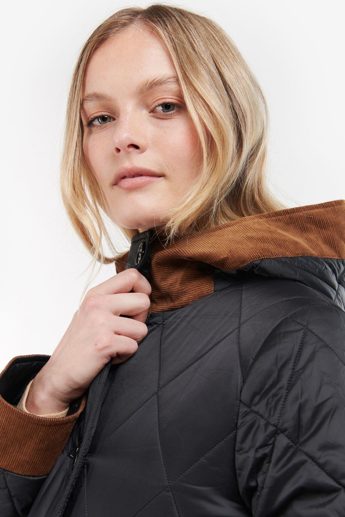 Barbour Mickley Kapitone Ceket BK91 Black/Ancient